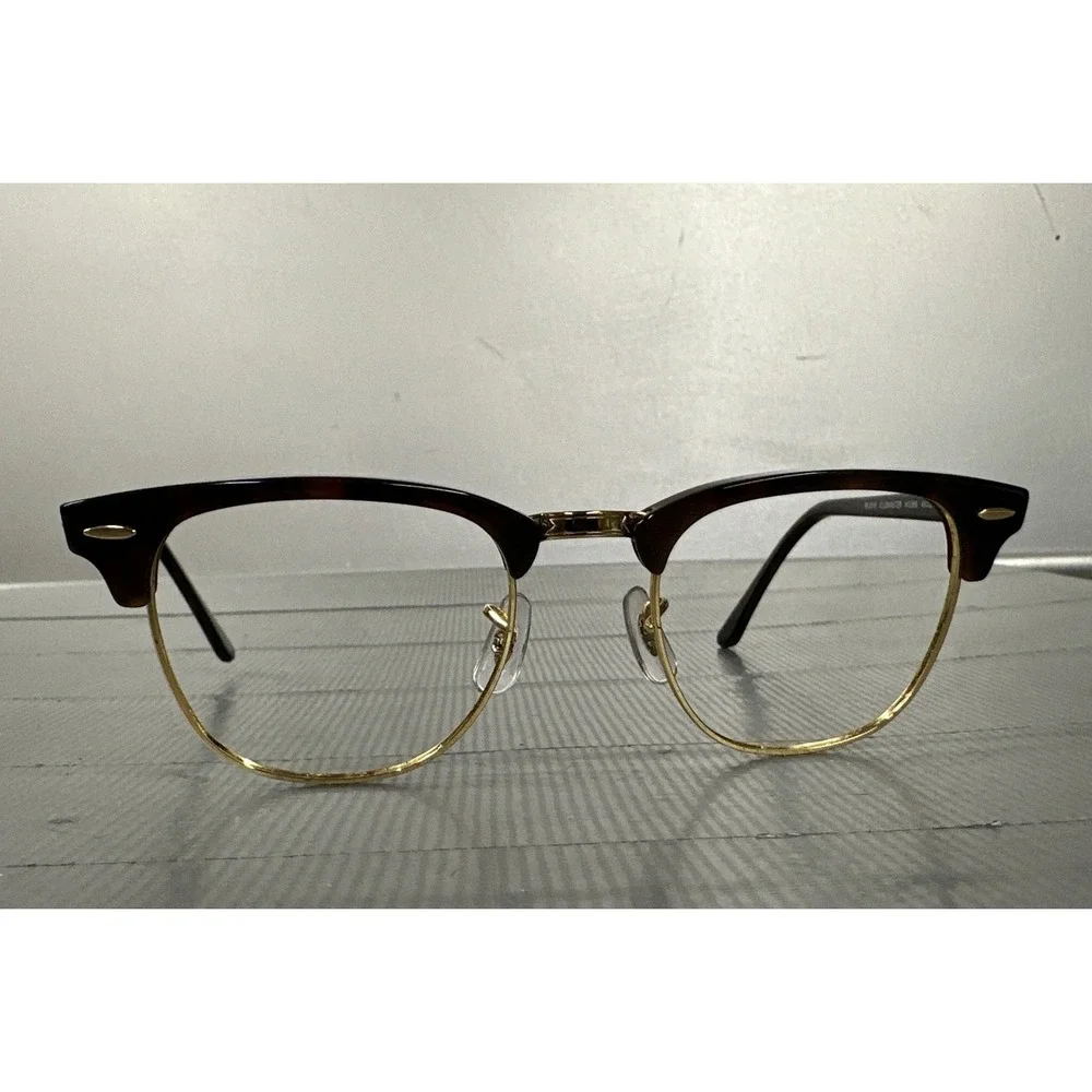 Ray-Ban Italy RB 3016 CLUBMASTER W0366 49-21 3N  140 Brown/Gold Frame
